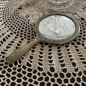 Vintage Silver Handheld Mirror